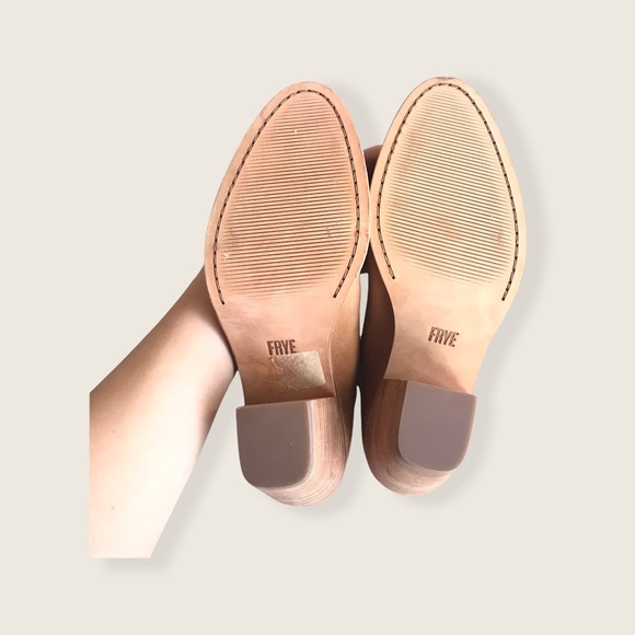 Frye Cameron Twist Tan Leather Heeled Ankle Boots - Picture 13 of 15